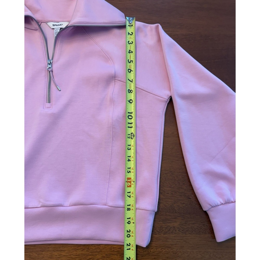 Spanx Air Essentials Half Zip Pullover Size Small Petite Pink Ultra Soft NWOT - Picture 5 of 11
